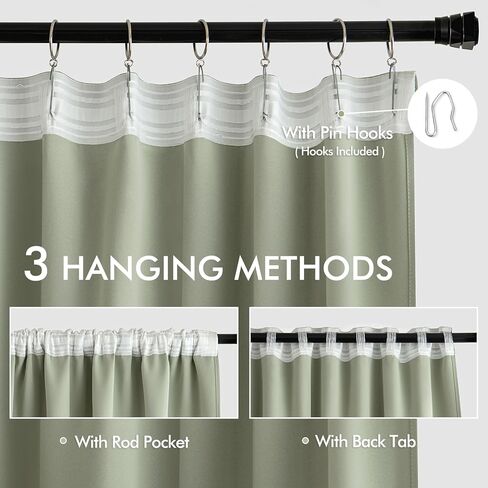 MIULEE 2 Panels Back Tab Blackout Curtains 96 Inch Long for Living Room Bedroom, Halloween Black Rod Pocket/Pinch Pleated Thermal Insulated Room Darkening Light Blocking Floor to Ceiling Curtain/Drape in Saudi Arabia