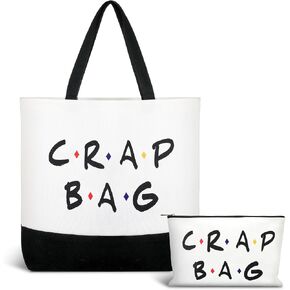 Cunno 2 Pcs Canvas Reusable Grocery Bags - Friends TV Show Gifts & Merch in Saudi Arabia