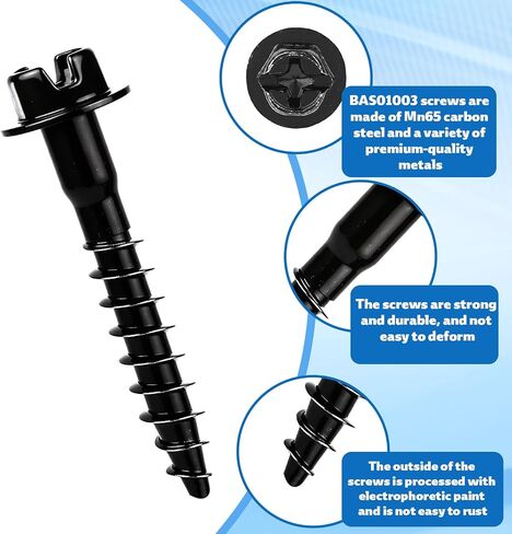 6pcs Air Box Bolt Screws BAS01003, Carbon Steel Engine Air Filter Housing Fasteners Replace Part Number 6509605AA & 11549031 Suitable Accessories for Ram and More (Black) in Saudi Arabia