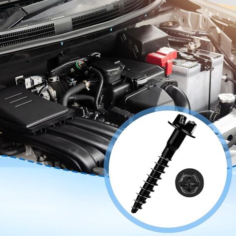 6pcs Air Box Bolt Screws BAS01003, Carbon Steel Engine Air Filter Housing Fasteners Replace Part Number 6509605AA & 11549031 Suitable Accessories for Ram and More (Black) in Saudi Arabia