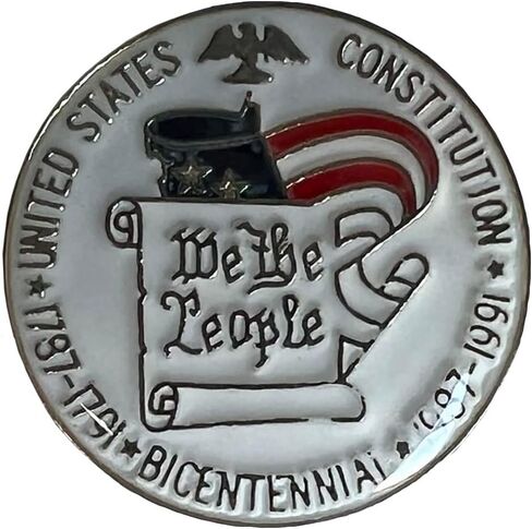 Wholesale Pack of 3 US Constitution We The People Bicentennial Motorcycle Hat Cap lapel Pin in Saudi Arabia