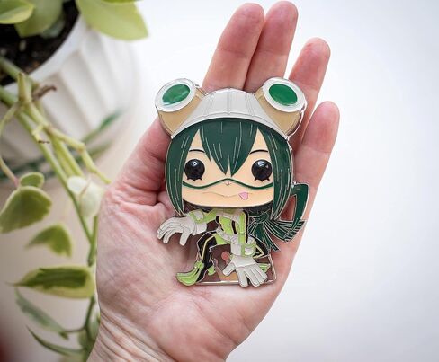 My Hero Academia 3-Inch Funko POP Enamel Pin, Tsuyu Asui "Froppy" | Officially Licensed Boku no Hero Collectible | Metal Pins For Backpacks, Jackets | Anime Gifts, Superhero Accessories in Saudi Arabia