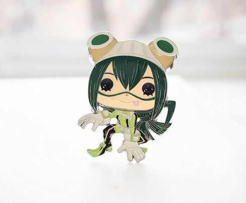 My Hero Academia 3-Inch Funko POP Enamel Pin, Tsuyu Asui "Froppy" | Officially Licensed Boku no Hero Collectible | Metal Pins For Backpacks, Jackets | Anime Gifts, Superhero Accessories in Saudi Arabia