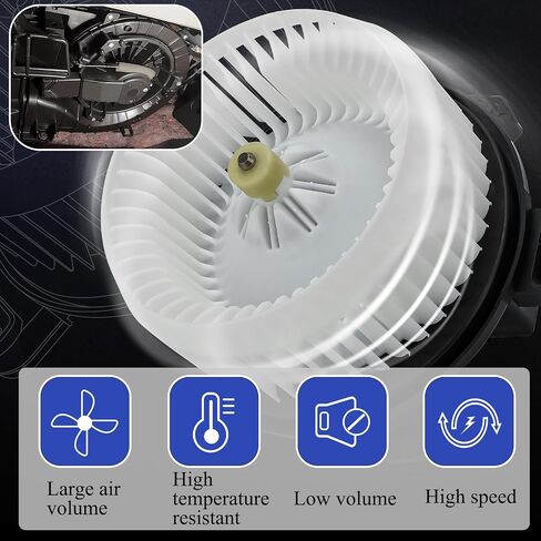 مجموعة محرك منفاخ سخان HVAC 700260 لسيارة Honda Accord 2013-2017، 2013-2015 Honda Civic، 2012-2016 Honda CR-V/2014-2017 Acura ILX، 2015-2017 Acura RDX يستبدل # 79310T0AA01، HO3126115، PM4038 in Saudi Arabia