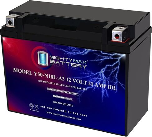 Mighty Max Battery Y50-N18L-A3 12V 21AH Battery for Honda 1500 GL1500 Gold Wing '88-'00 in Saudi Arabia