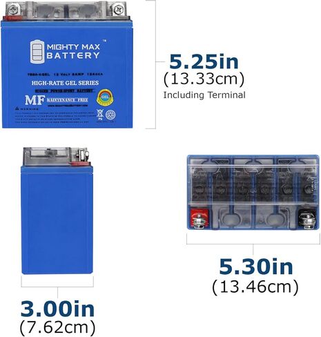 Mighty Max Battery YB9A-A 12V 9AH GEL Replacement Battery compatible with Kimpex ATV Snowmobile - 4 Pack in Saudi Arabia