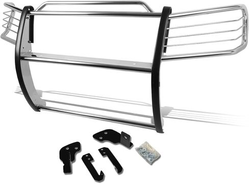 Auto Dynasty Front Bumper Protector Brush Grille Guard (Chrome) Compatible with Titan A60 Armada WA60 04-15 in Saudi Arabia