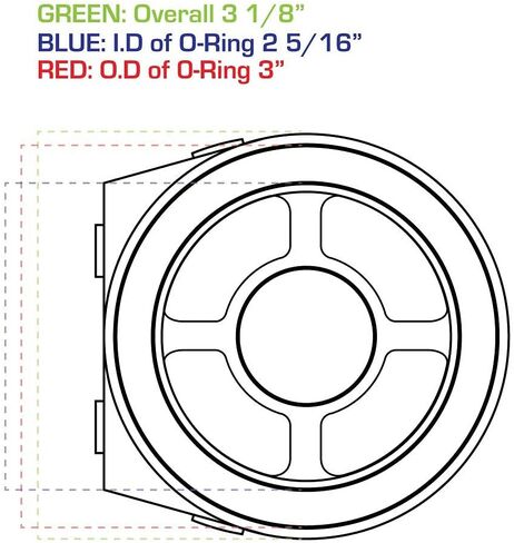 GlowShift Oil Filter Sandwich Adapter Compatible with Ford Super Duty 6.7L Power Stroke 2011-2022 - Install up to (4) 1/8-27 NPT Oil Pressure & Temperature Sensors - Includes O-Ring & Port Plugs in Saudi Arabia