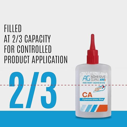 غراء Guru CA مع منشط النجارة (2 × 0.9 أونصة - 2 × 3.38 أونصة سائلة) غراء Ca لأعمال النجارة وغراء سيانوأكريليت والمنشط (عبوتان) in Kuwait