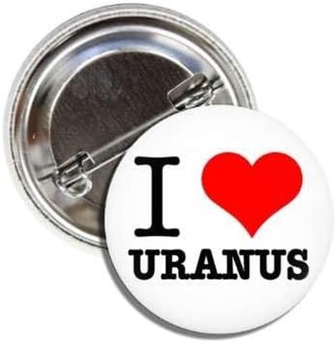 I Love (heart) Uranus Funny Button Badge Pinback, 1.5 inches in Saudi Arabia