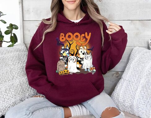 Booey Halloween Shirt, Blue Scary Shirt, Cute Ghost Halloween Shirt, Spooky Season Shirt, Booey Trick Or Treat Shirt, in Saudi Arabia