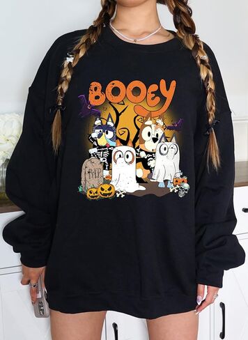Booey Halloween Shirt, Blue Scary Shirt, Cute Ghost Halloween Shirt, Spooky Season Shirt, Booey Trick Or Treat Shirt, in Saudi Arabia