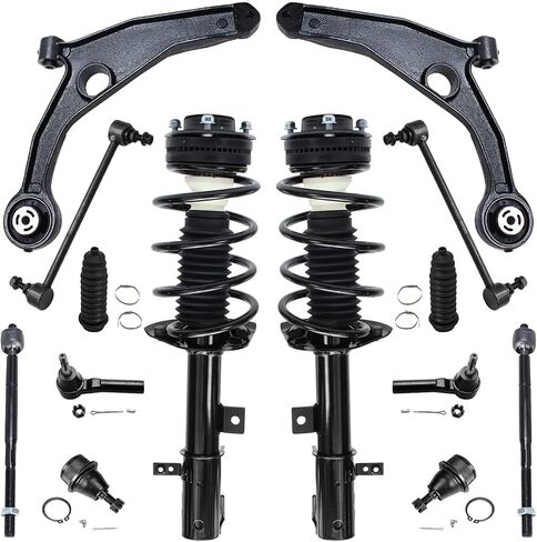 Detroit Axle - 2.4L Front End 14pc Suspension Kit for 2008-2014 Dodge Avenger, 2007-2009 Chrysler Sebring, 2 Struts 2 Lower Control Arms 2 Lower Ball Joints 4 Tie Rods 2 Sway Bars 2 Boots Replacement in Saudi Arabia