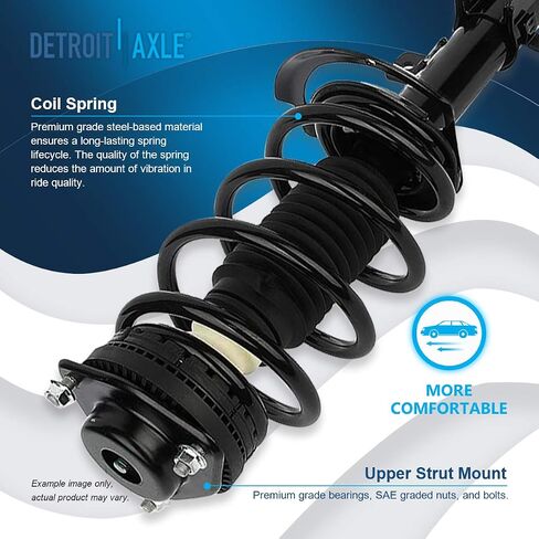 Detroit Axle - 2.4L Front End 14pc Suspension Kit for 2008-2014 Dodge Avenger, 2007-2009 Chrysler Sebring, 2 Struts 2 Lower Control Arms 2 Lower Ball Joints 4 Tie Rods 2 Sway Bars 2 Boots Replacement in Saudi Arabia