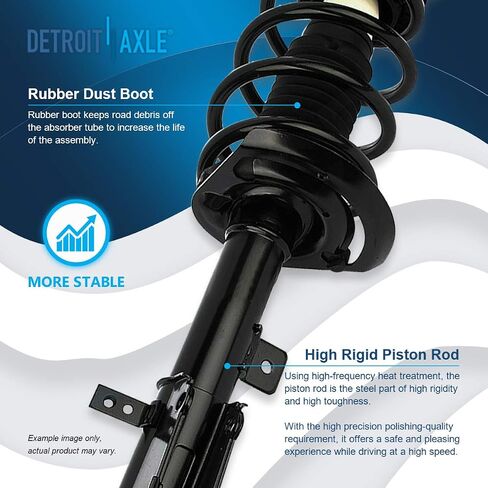 Detroit Axle - 2.4L Front End 14pc Suspension Kit for 2008-2014 Dodge Avenger, 2007-2009 Chrysler Sebring, 2 Struts 2 Lower Control Arms 2 Lower Ball Joints 4 Tie Rods 2 Sway Bars 2 Boots Replacement in Saudi Arabia