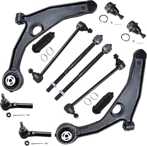 Detroit Axle - 2.4L Front End 14pc Suspension Kit for 2008-2014 Dodge Avenger, 2007-2009 Chrysler Sebring, 2 Struts 2 Lower Control Arms 2 Lower Ball Joints 4 Tie Rods 2 Sway Bars 2 Boots Replacement in Saudi Arabia