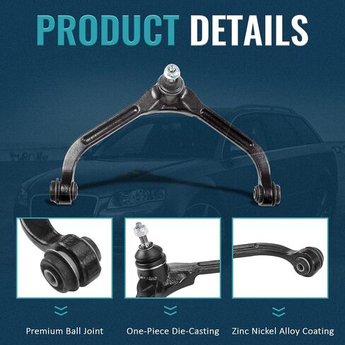 2PCS Front Upper Control Arm with Ball Joints & Bushings Suspension Kit Compatible with Jeep Liberty 2002-2007 K3198 2.4L 2.8L 3.7L in Saudi Arabia