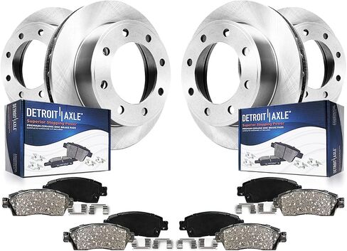 Detroit Axle - Brake Kit for Chevy GMC Silverado Sierra Yukon XL 2500 HD Avalanche Suburban 2500 Disc Brake Rotors Ceramic Brakes Pads Front and Rear in Saudi Arabia