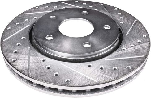 Detroit Axle - Front Brake Rotors for Acura CSX ILX Honda Accord Civic Element Insight Fit Replacement Drilled & Slotted Disc Brake Rotors: 11.10" inch Rotor in Saudi Arabia