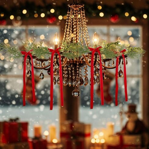 12 Pcs Christmas Pine Taper Candle Rings Wreaths with Velvet Bow Ribbon 1.38 Inch Mini Taper Candle Holder Decorations for Xmas Holiday Church Home Table Centerpiece Candlesticks (Burgundy) in Saudi Arabia