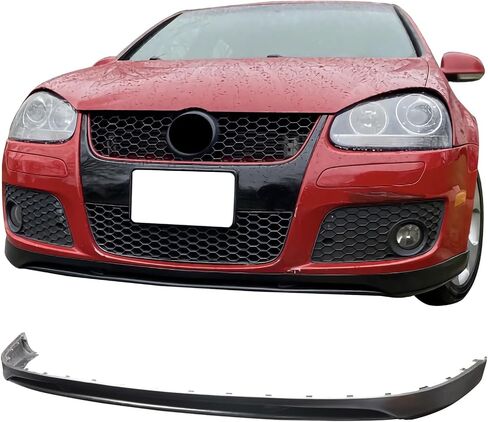 IKON MOTORSPORTS الشفة الأمامية الممتصة للصدمات متوافقة مع 2006-2009 Volkswagen Golf GTI Mk5، Euro Style PU أسود in Saudi Arabia