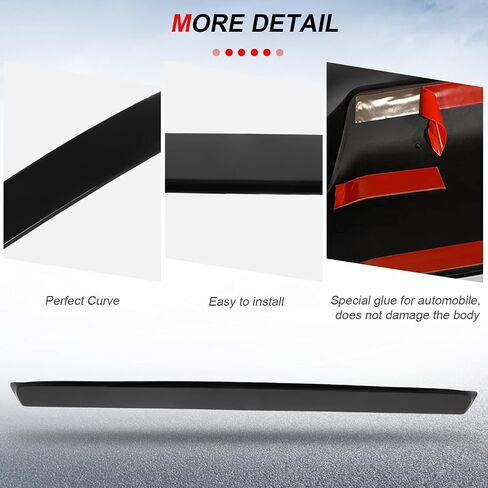 cciyu Roof Spoiler Fits for 2003-2007 for Honda Accord Rear Window Roof Spoiler(ABS Glossy Black) in Saudi Arabia