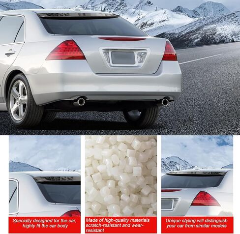 cciyu Roof Spoiler Fits for 2003-2007 for Honda Accord Rear Window Roof Spoiler(ABS Glossy Black) in Saudi Arabia