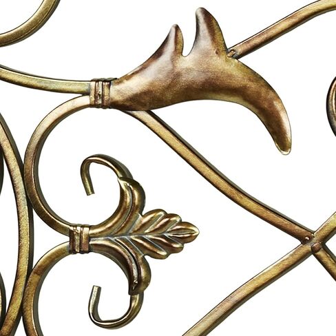 Touch of Class Merano II Traditional Antique Gold Openwork Scrolling Decorative Metal Wall Art Grille Sculpture | Fleur De Lis Designs | Scrolls Decor for Bedroom, Living Room in Saudi Arabia