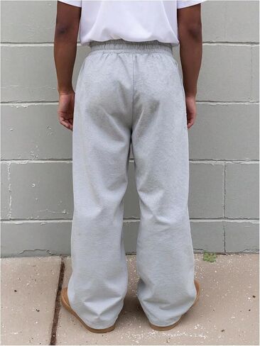 GORGLITTER Men's Baggy Sweatpants Y2k Oversized Drawstring Wide Leg Barrel Sweat Pants Streetwear in Saudi Arabia