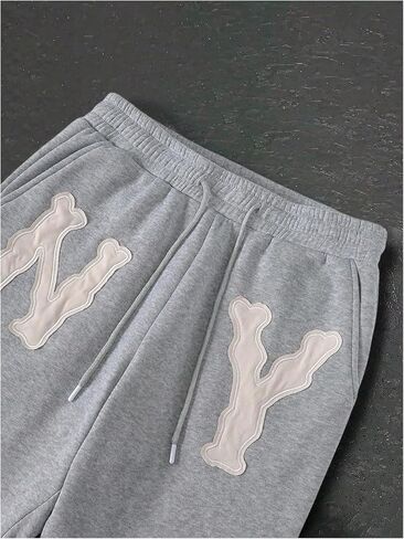 GORGLITTER Men's Baggy Sweatpants Y2k Oversized Drawstring Wide Leg Barrel Sweat Pants Streetwear in Saudi Arabia