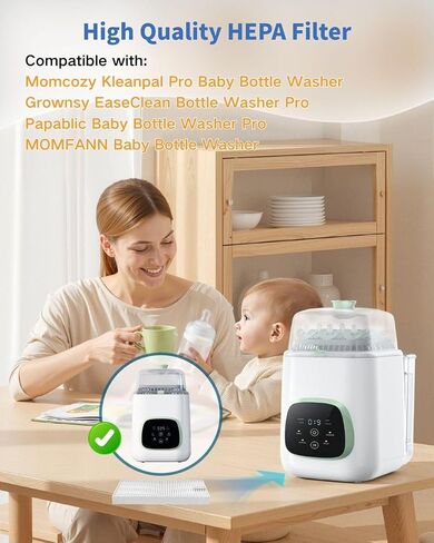6 Pack Hepa Filter استبدال متوافق مع غسالة زجاجة Momcozy Kleanpal Pro Baby والمجفف ، مرشحات الهواء H13 H13 H13 H13 H13 in Kuwait