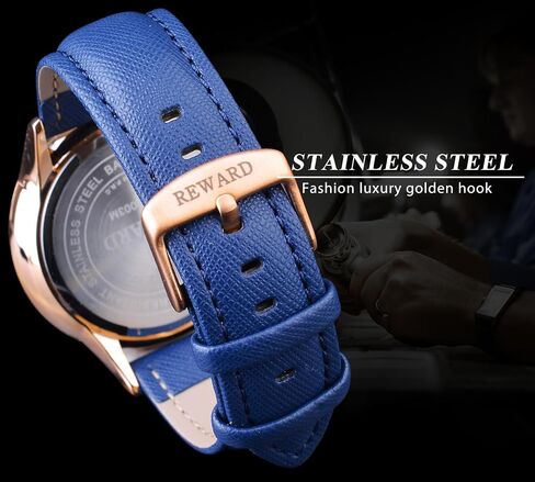 Men Watches Business Casual Wrist Watches (Multifunction/Waterproof/Luminous/Calendar) Genuine Leather Band Fashion Watch for Men in Saudi Arabia