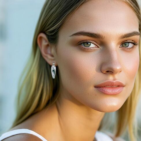 أقراط حلقية من الفضة الإسترليني عيار 925 للنساء أقراط صغيرة على شكل حرف U خفيفة الوزن كلاسيكية أقراط فوق الأذن in Kuwait