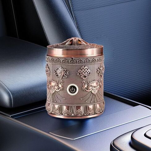 Generic Alloy Incense Burner Incense Holder Quick Heating Portable New Year Gift Decor Accessories Ornament for Bedroom Tea Table, Bronze in Saudi Arabia