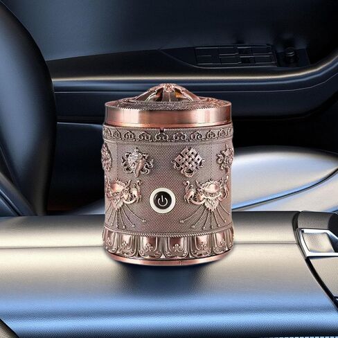 Generic Alloy Incense Burner Incense Holder Quick Heating Portable New Year Gift Decor Accessories Ornament for Bedroom Tea Table, Bronze in Saudi Arabia