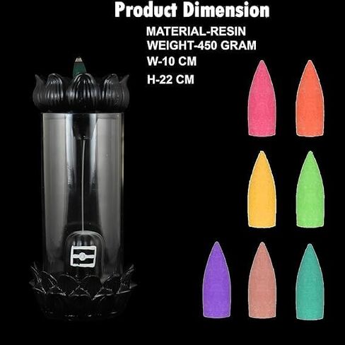 CLOZZI Store Shivlinga Smoke Backflow Decorative Polyresin Incense Holder with 20 Back Flow Incense Cone in Saudi Arabia