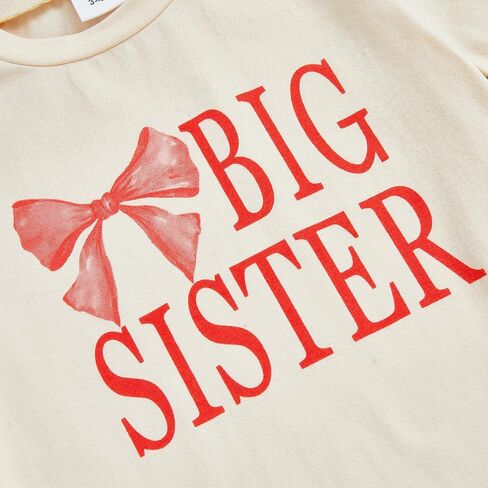أخت كبيرة أخت صغيرة تتطابق مع ملابس Coquette Bow Toddler Girl T-Shirt و Meداد in Kuwait