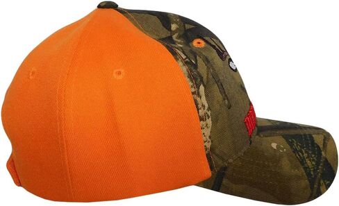 Deer Hunter Camouflage Front Orange Back Polyester Adjustable Embroidered Baseball Ball Cap Hat in Saudi Arabia