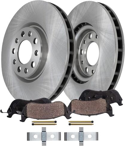 Detroit Axle - Front Brake Kit for 2014-2019 Cadillac CTS 2016-2020 Chevrolet Camaro, Disc Brake Rotors Ceramic Brakes Pads with Hardware Replacement : 12.64" inch Rotors in Saudi Arabia