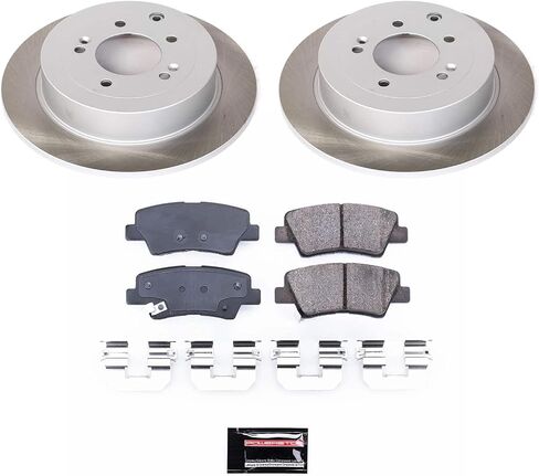 Power Stop SC7729 Rear Brake Kit With Semi-Coated Brake Rotors and Ceramic Brake Pads & Hardware For Hyundai Tucson 2016-2018 | Kia Sportage 2017-2021 [Application Specific] in Saudi Arabia