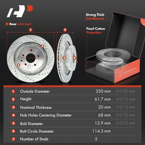 A-Premium Front and Rear Drilled Brake Rotor & Brake Pad Compatible with Select Infiniti and Nissan Models - Q60 2014-2015, G37 2009-2013, 370Z 2009-2019, 12-PC Set in Saudi Arabia