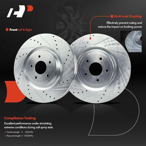 A-Premium Front and Rear Drilled Brake Rotor & Brake Pad Compatible with Select Infiniti and Nissan Models - Q60 2014-2015, G37 2009-2013, 370Z 2009-2019, 12-PC Set in Saudi Arabia