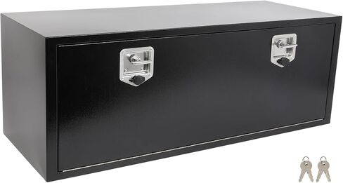 SCITOO 48-Inch Black Heavy Duty Iron Truck Bed Tool Box For Pick Up Truck Bed RV Trailer Tool Box With Lock and Keys For Rectangle Plate Waterproof Underbody Toolboxes in Saudi Arabia