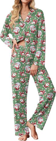 Ekouaer Women Pajamas Set Long Sleeve Sleepwear Button Down Pjs Soft 2 Piece Loungewear with Long Pants in Saudi Arabia