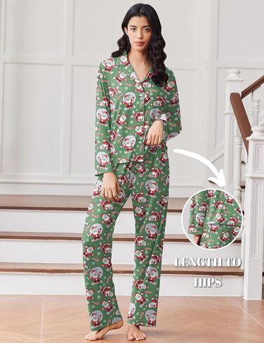 Ekouaer Women Pajamas Set Long Sleeve Sleepwear Button Down Pjs Soft 2 Piece Loungewear with Long Pants in Saudi Arabia