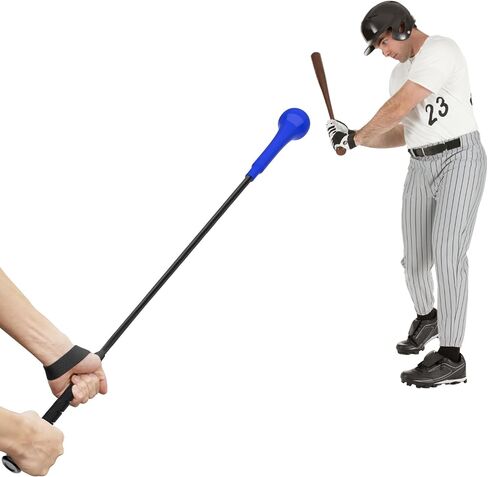 Baseball Hitting Stick,Batting Practice Equipment for Baseball and Softball,Extended Handlebar with Grip Strap,Ideal One-on-One Baseball Training Equipment in Saudi Arabia
