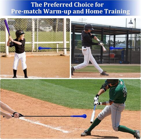 Baseball Hitting Stick,Batting Practice Equipment for Baseball and Softball,Extended Handlebar with Grip Strap,Ideal One-on-One Baseball Training Equipment in Saudi Arabia