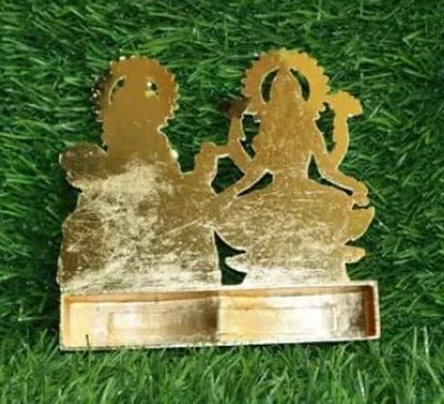 ديكور المنزل الهندوسي الهندي Ashtadhatu (مزيج معدني) تمثال أيدول تمثال مورتي لبوجا/هدية/ديوالي بوجا (لاكسمي كوبر يجلس صغيرًا) in Kuwait