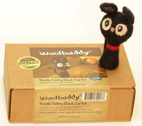 مجموعة لباد إبرة Woolbuddy - مجموعة صوف للفنون والحرف اليدوية للمبتدئين، والمشروعات العائلية - ممتعة وسهلة ومجزية. (قطة) in Kuwait