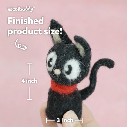 مجموعة لباد إبرة Woolbuddy - مجموعة صوف للفنون والحرف اليدوية للمبتدئين، والمشروعات العائلية - ممتعة وسهلة ومجزية. (قطة) in Kuwait